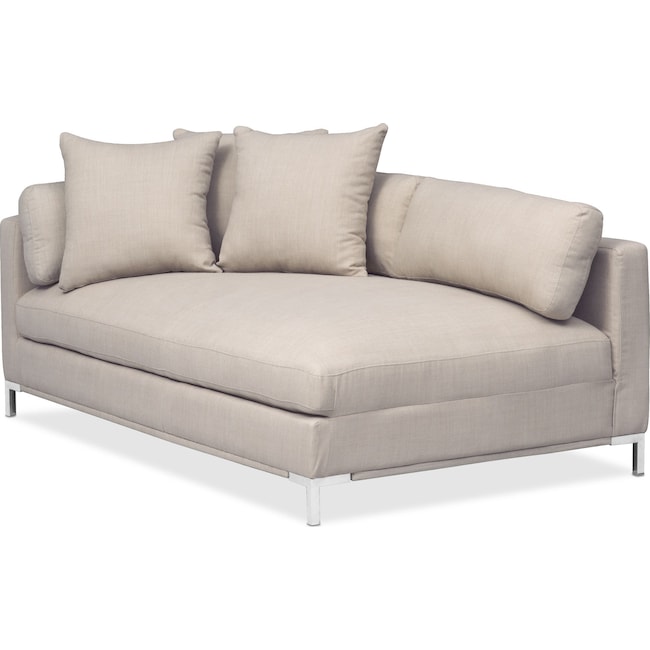 Moda LeftFacing Chaise Ivory Value City Furniture and Mattresses