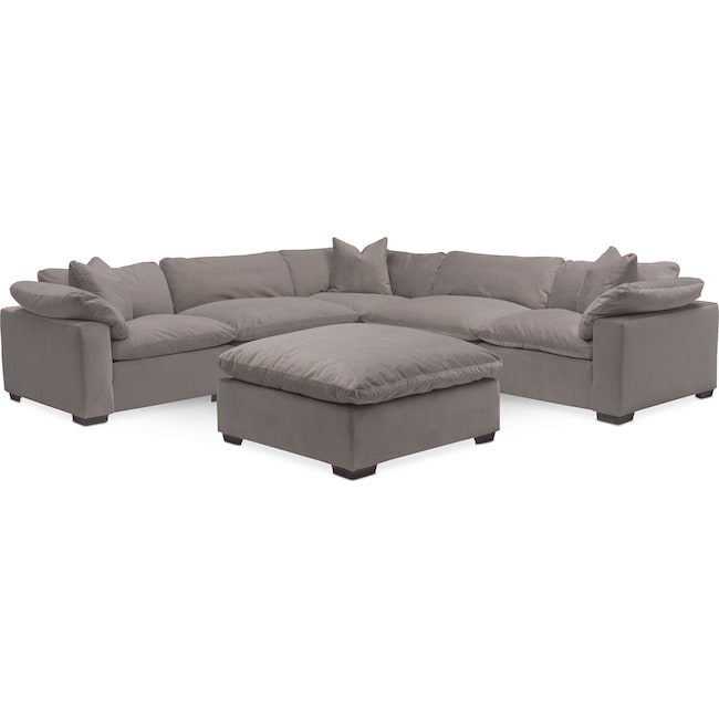 plush 6-piece sectional | value city furniture and mattresses