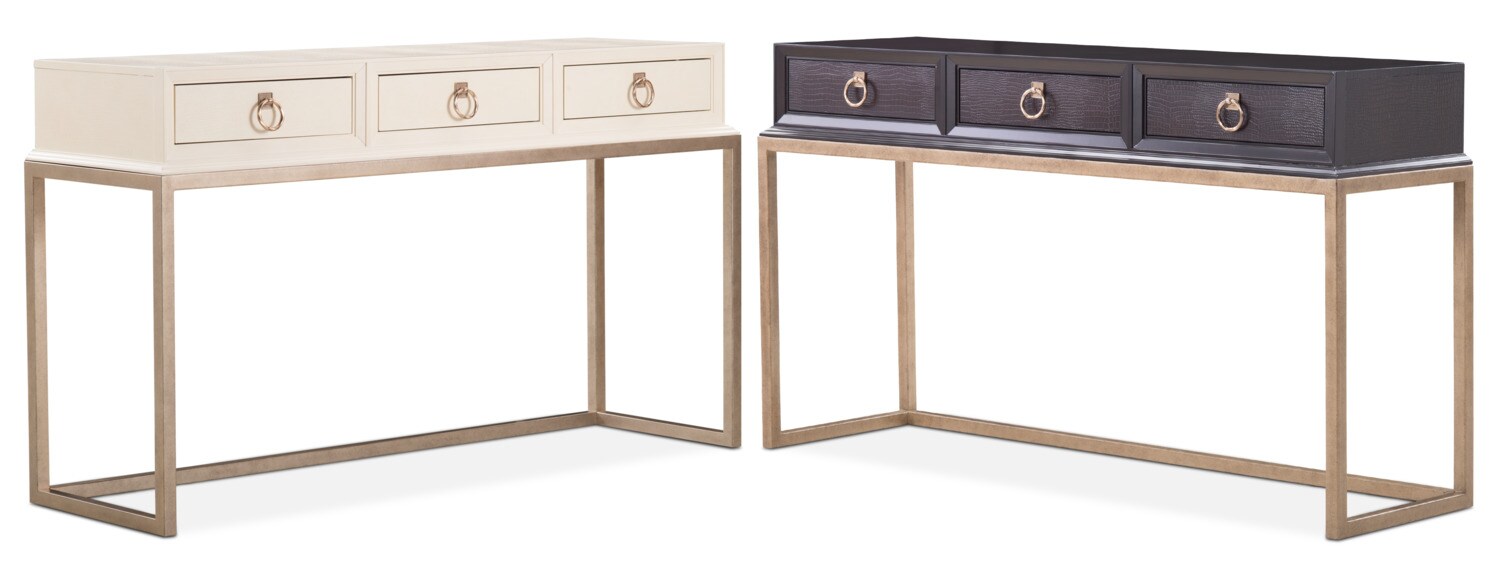 The Cardozo Sofa Table Collection Value City Furniture And Mattresses The Cardozo Sofa Table Collection