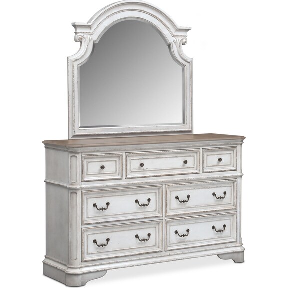 The Marcelle Bedroom Collection Vintage White Value City Furniture and Mattresses