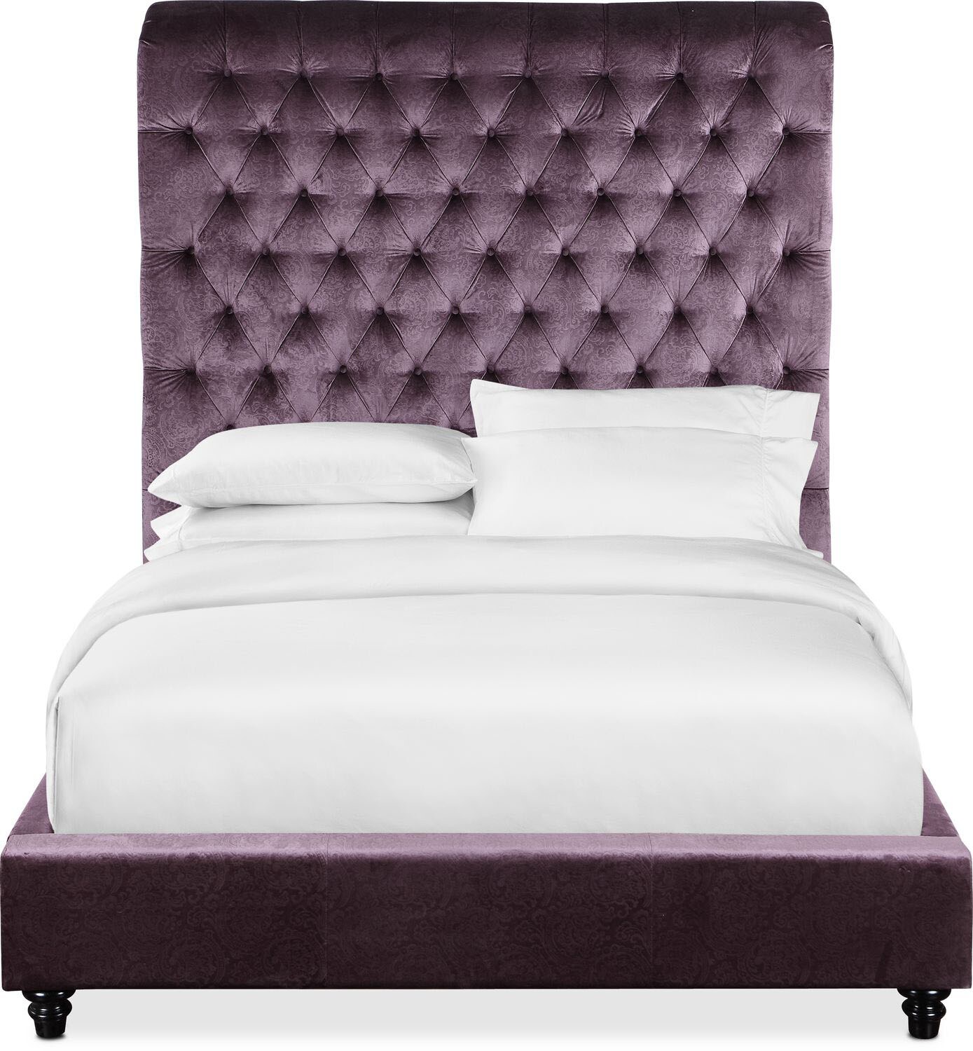 Diana Queen Upholstered Bed Purple Diana Queen Upholstered Bed Purple