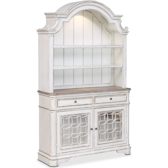 Marcelle Buffet and Hutch - Vintage White | Value City ...