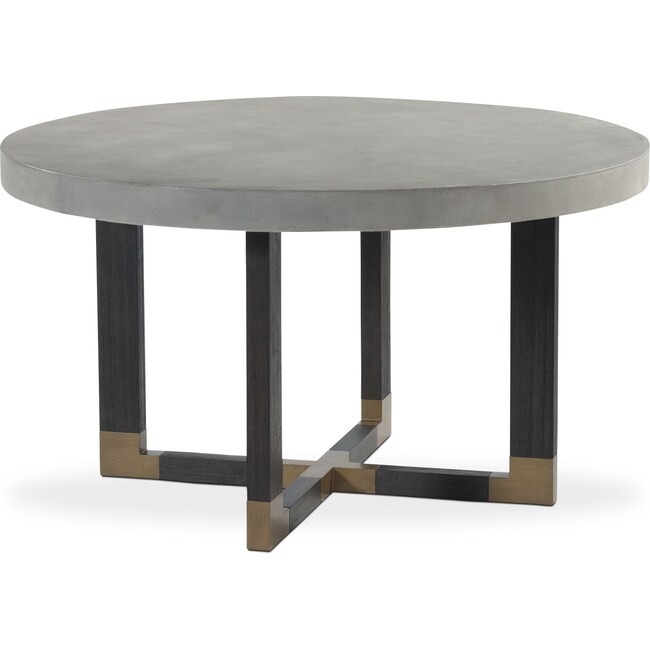 Malibu Round Concrete Top Table Umber Value City Furniture Dining Room Furniture Malibu Round Concrete Top Table Umber