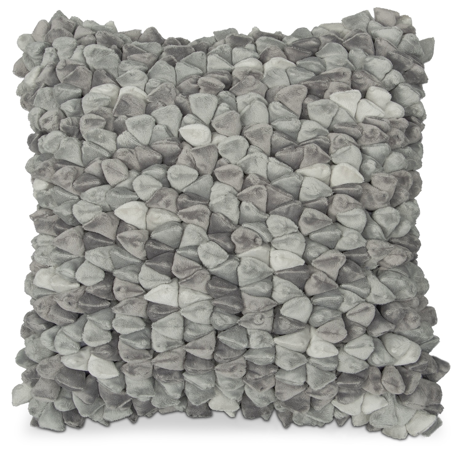 Plush Decorative Pillow- Stone Gray | Value City Furniture ...