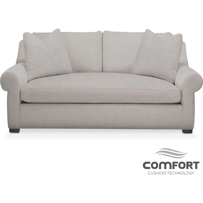 Living Room Furniture - Asher Comfort Apartment Sofa - Dudley Gray
