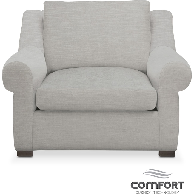 Living Room Furniture - Asher Comfort Chair - Dudley Gray