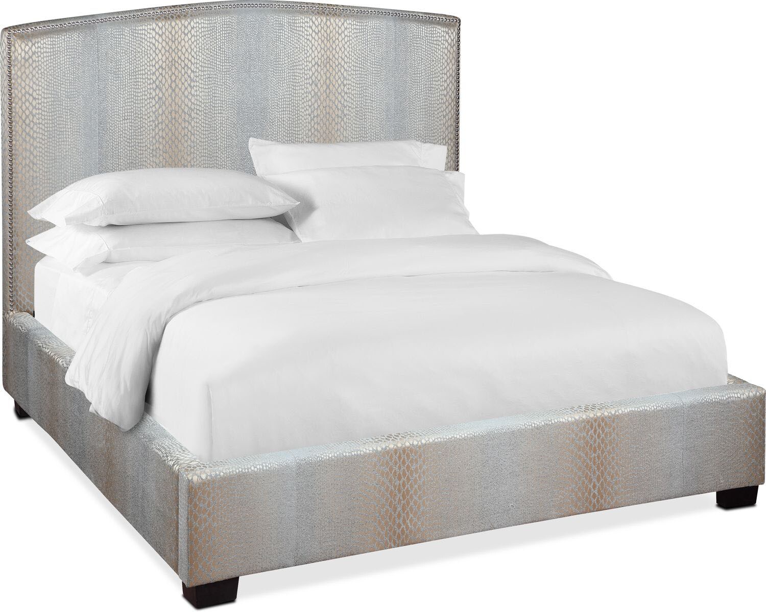 Grace King Upholstered Bed Spa Value City Furniture And Mattresses 