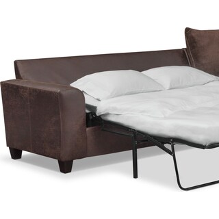 Sleeper Sofas Futons Living Room Seating Value City Brando 3 Piece Sleeper Sectional