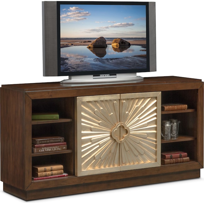 Conley 64" TV Stand - Cherry | Value City Furniture and ...