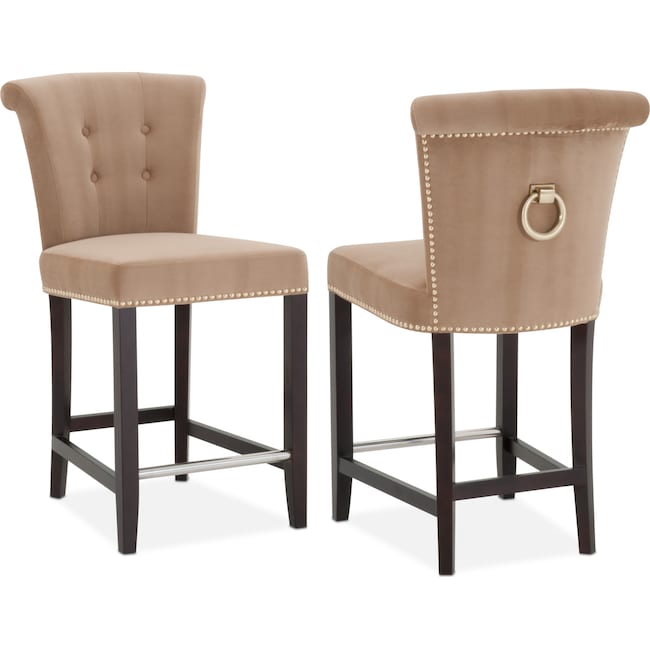 calloway counter-height stool - camel/gold | value city furniture