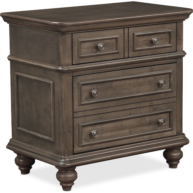 Charleston 2-Drawer Nightstand - Gray | Value City ...