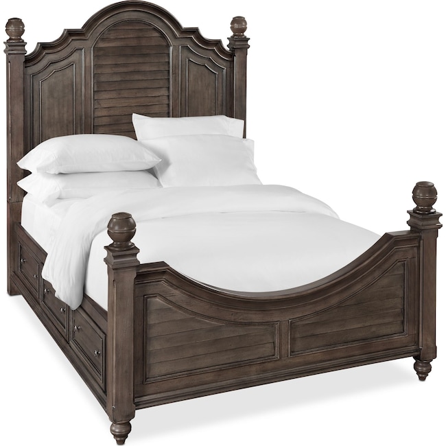 Bedroom Furniture - Charleston Poster Storage Bed with 4 Drawers