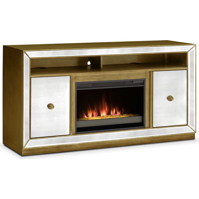 Reflection Fireplace Tv Stand Value City Furniture And Mattresses