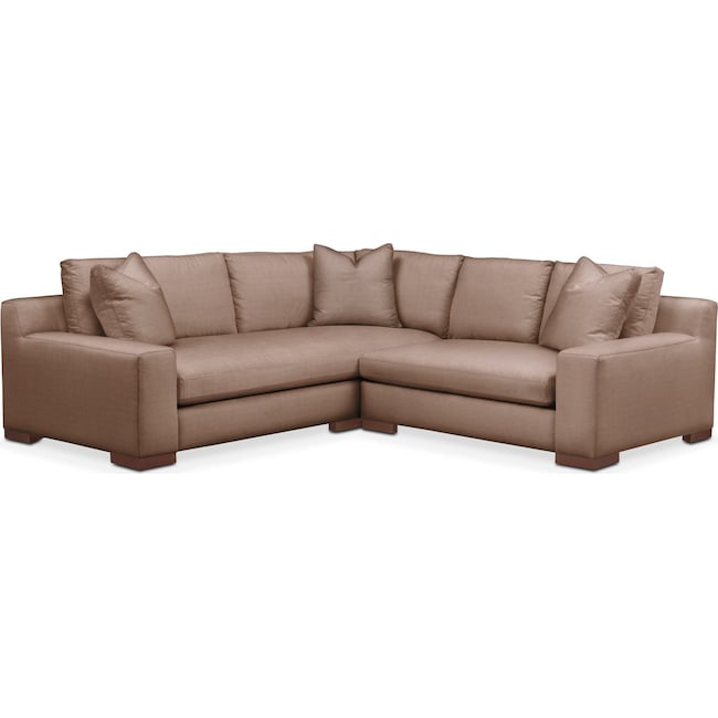 Living Room Furniture - Ethan 2-Piece Sectional with Loveseat