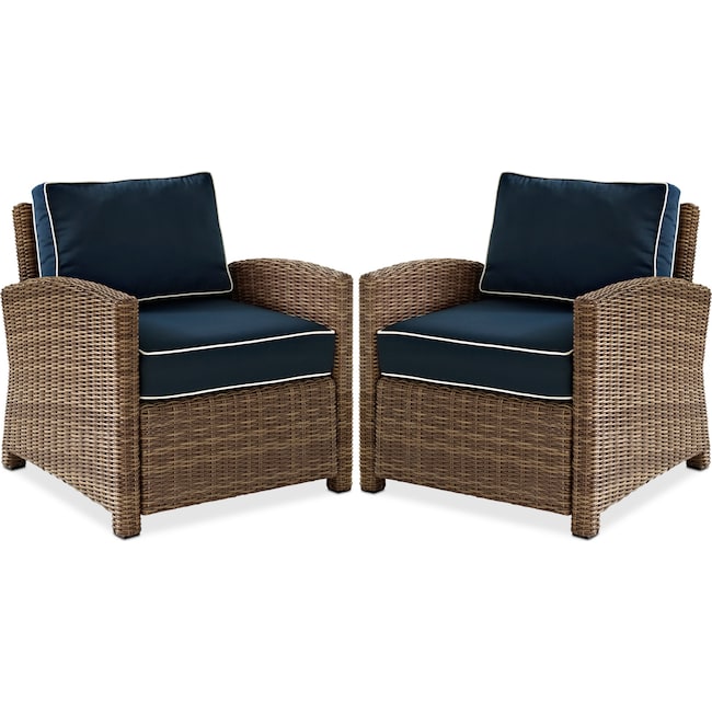 Outdoor Furniture - Destin Set of 2 Outdoor Chairs