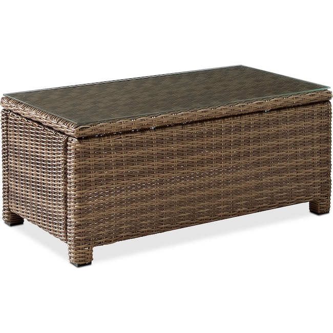 Outdoor Furniture - Destin Outdoor Rectangular Coffee Table - Brown
