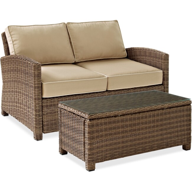 Outdoor Furniture - Destin Outdoor Loveseat and Coffee Table Set
