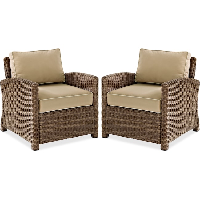 Outdoor Furniture - Destin Set of 2 Outdoor Chairs