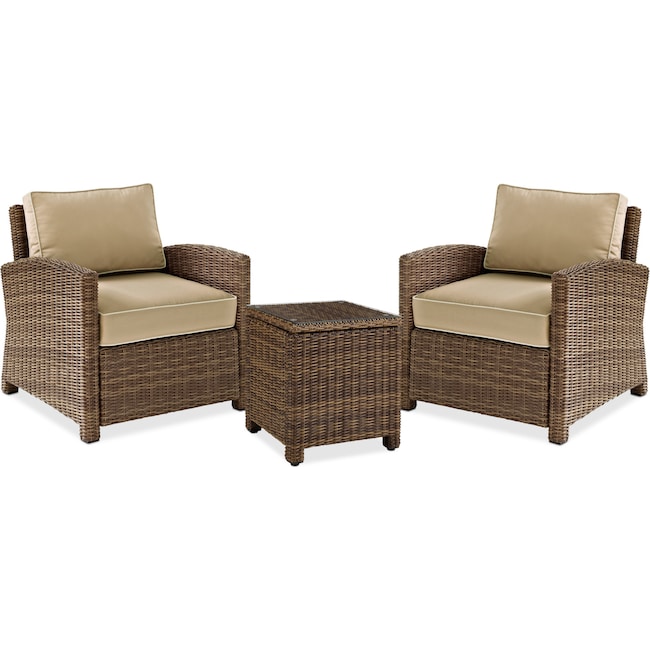 Outdoor Furniture - Destin 2 Outdoor Chairs and End Table Set