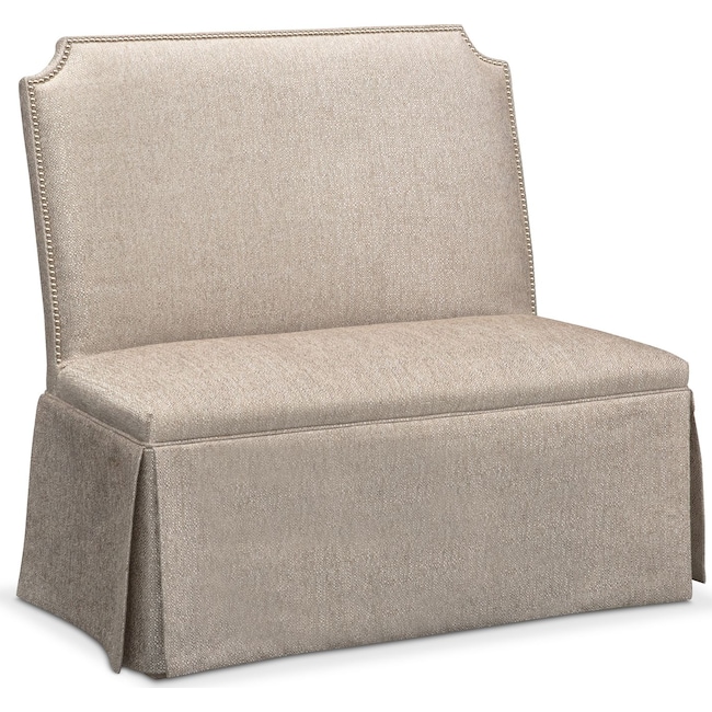 Accent and Occasional Furniture - Gabriella Settee - Gray