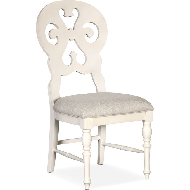 Charleston Scroll Back Side Chair White Value City Furniture And Dining Room Furniture Charleston Scroll Back Side Chair White