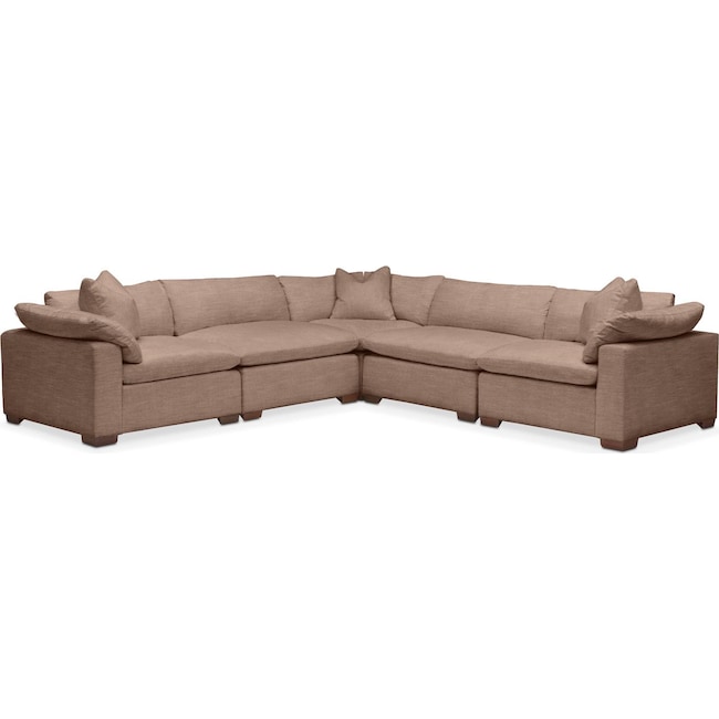 Living Room Furniture - Plush 5-Piece Sectional