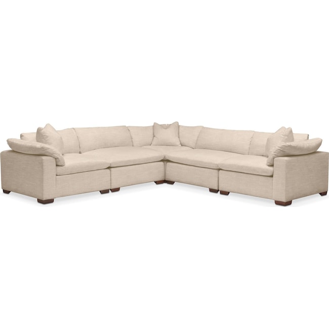 Living Room Furniture - Plush 5-Piece Sectional
