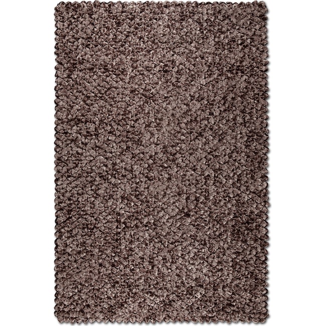 plush shimmer 8' x 10' area rug - chocolate | value city furniture