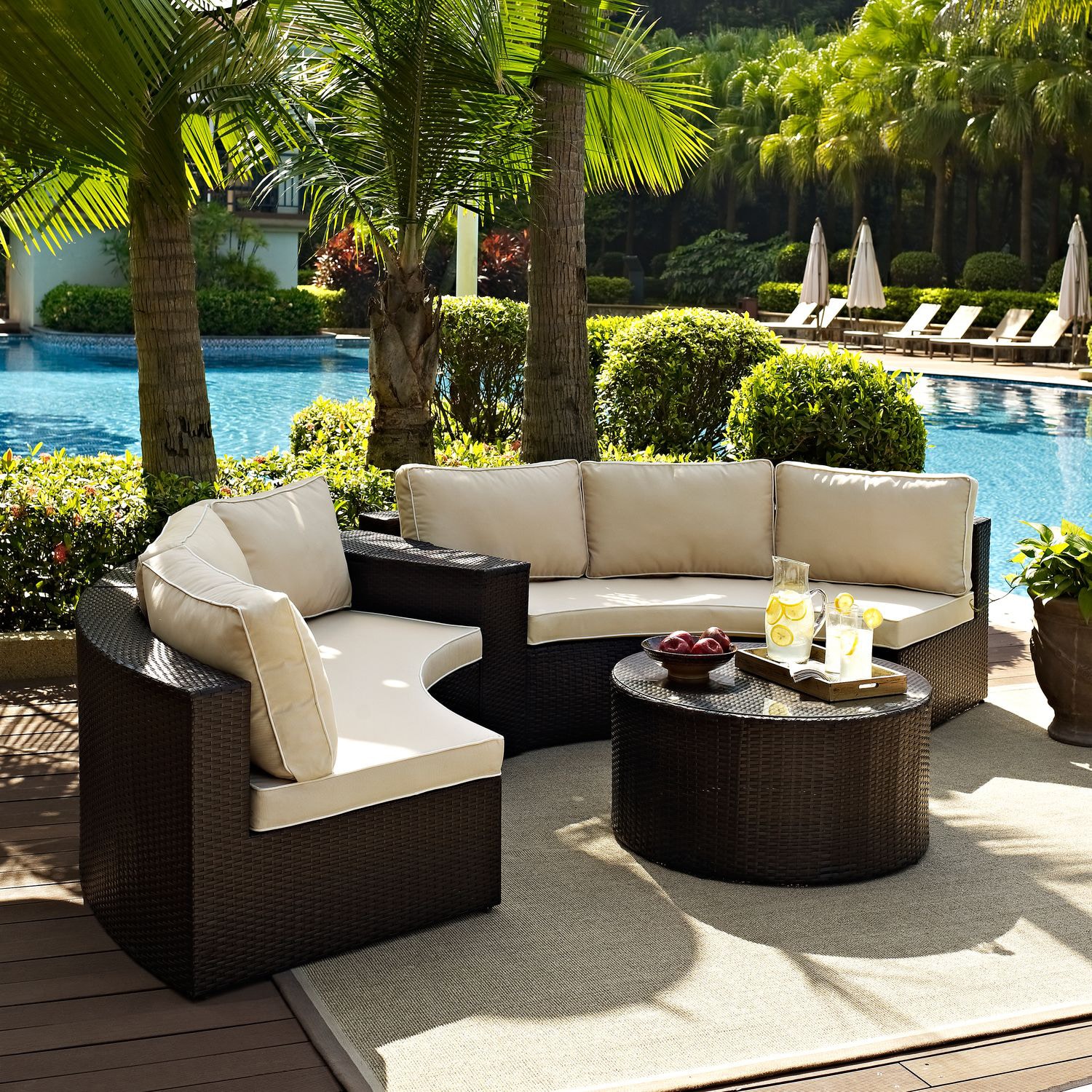 Biltmore 3-Piece Outdoor Sectional and Coffee Table Set ...