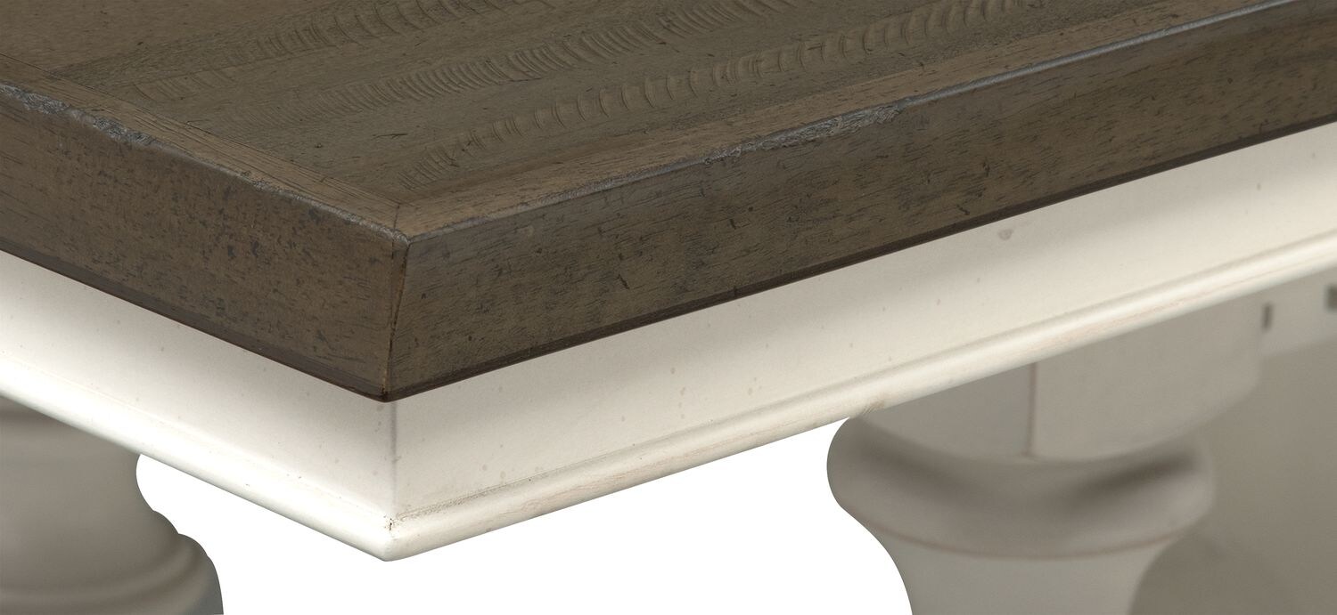 Charleston CounterHeight Kitchen Island and 6 ScrollBack Stools