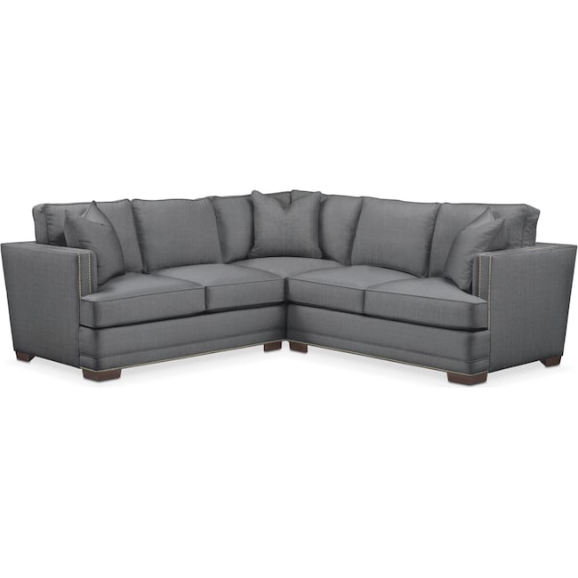 Living Room Furniture - Arden 2-Piece Small Sectional