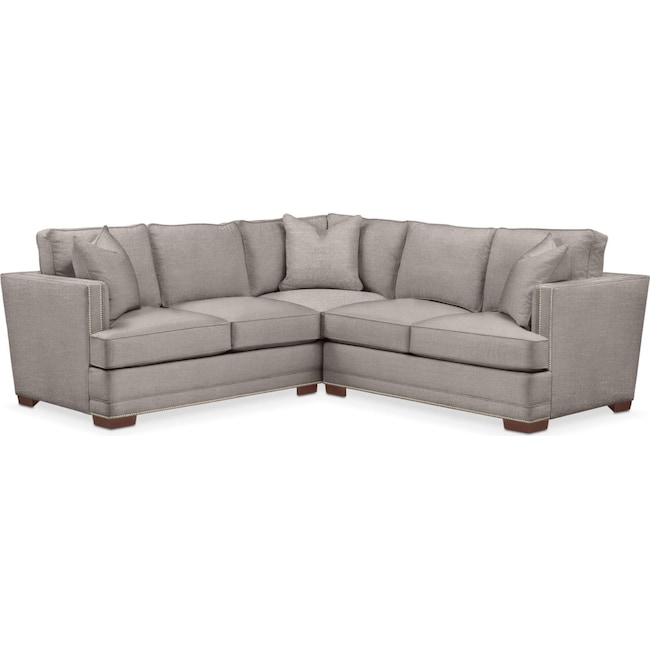 Living Room Furniture - Arden 2-Piece Small Sectional