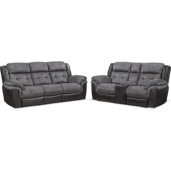 Tacoma Manual Reclining Sofa And Loveseat Set