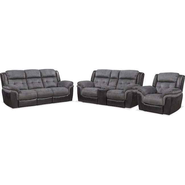 Tacoma iManuali iRecliningi Sofa Loveseat and Glider iReclineri 