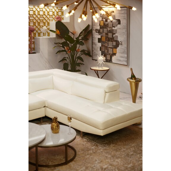 Torino 2Piece Sectional with RightFacing Chaise White Value City