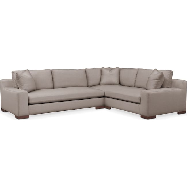Living Room Furniture - Ethan 2-Piece Large Sectional