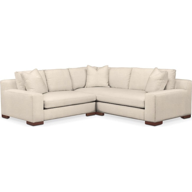 Living Room Furniture - Ethan Cumulus 2-Piece Small Sectional with Left-Facing Loveseat - Curious Pearl
