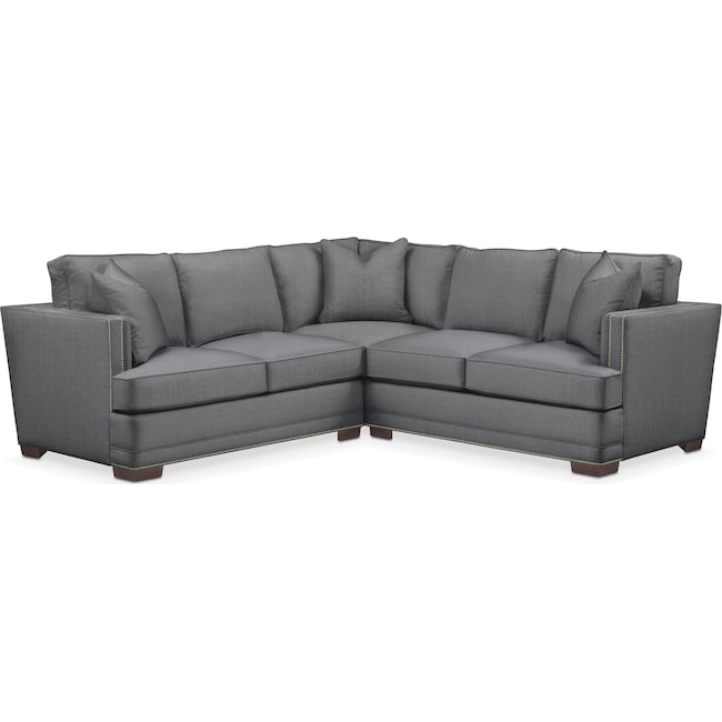 Living Room Furniture - Arden 2-Piece Small Sectional