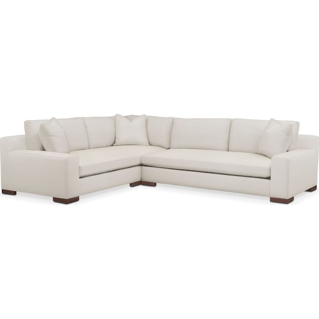 Living Room Furniture - Ethan 2-Piece Sectional with Sofa