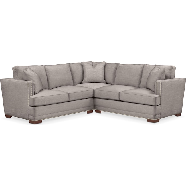 Living Room Furniture - Arden 2-Piece Small Sectional