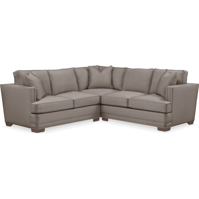 Living Room Furniture - Arden 2-Piece Small Sectional