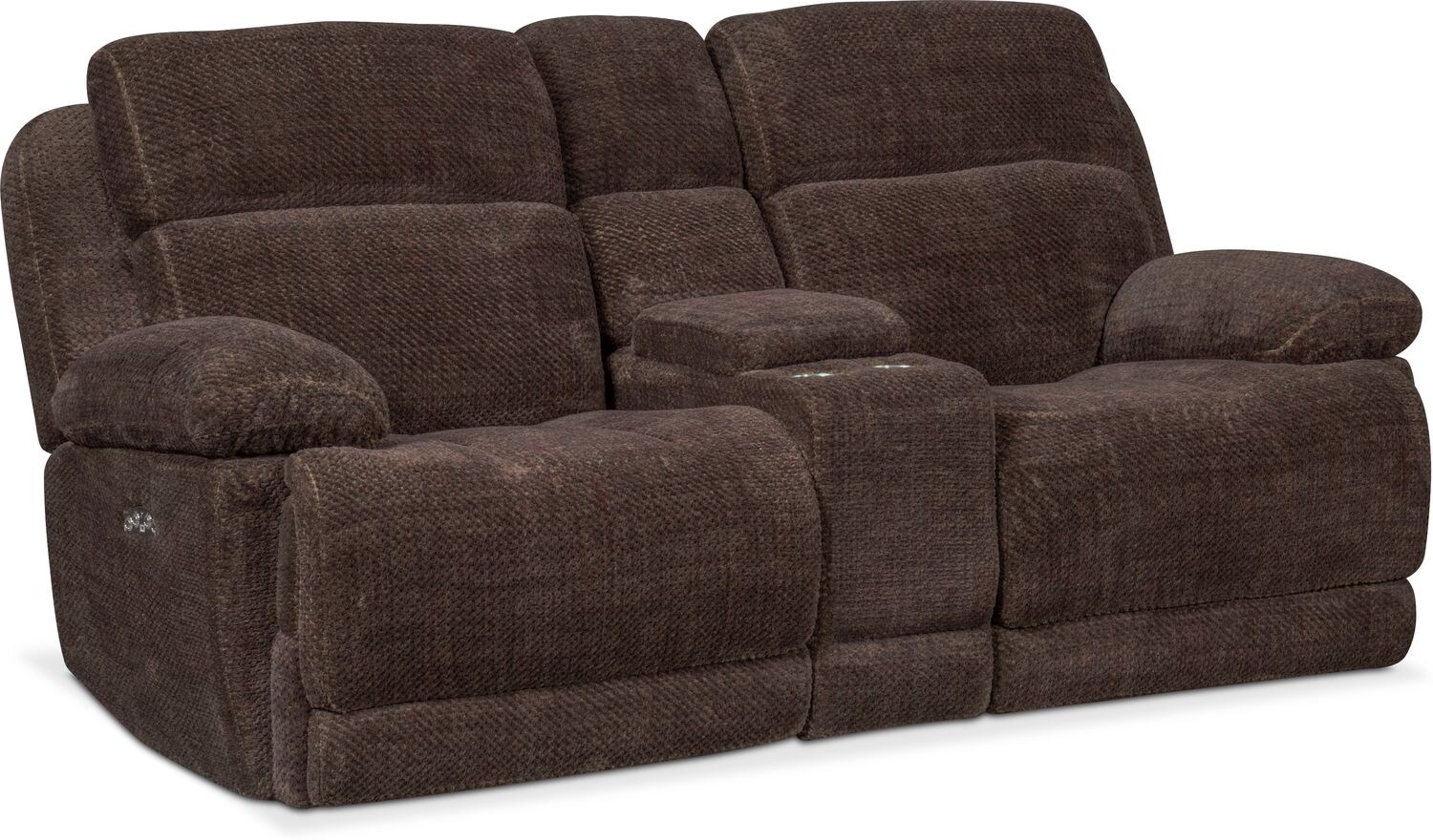 Monte Carlo Dual Power Reclining Loveseat - Brown | Value ...