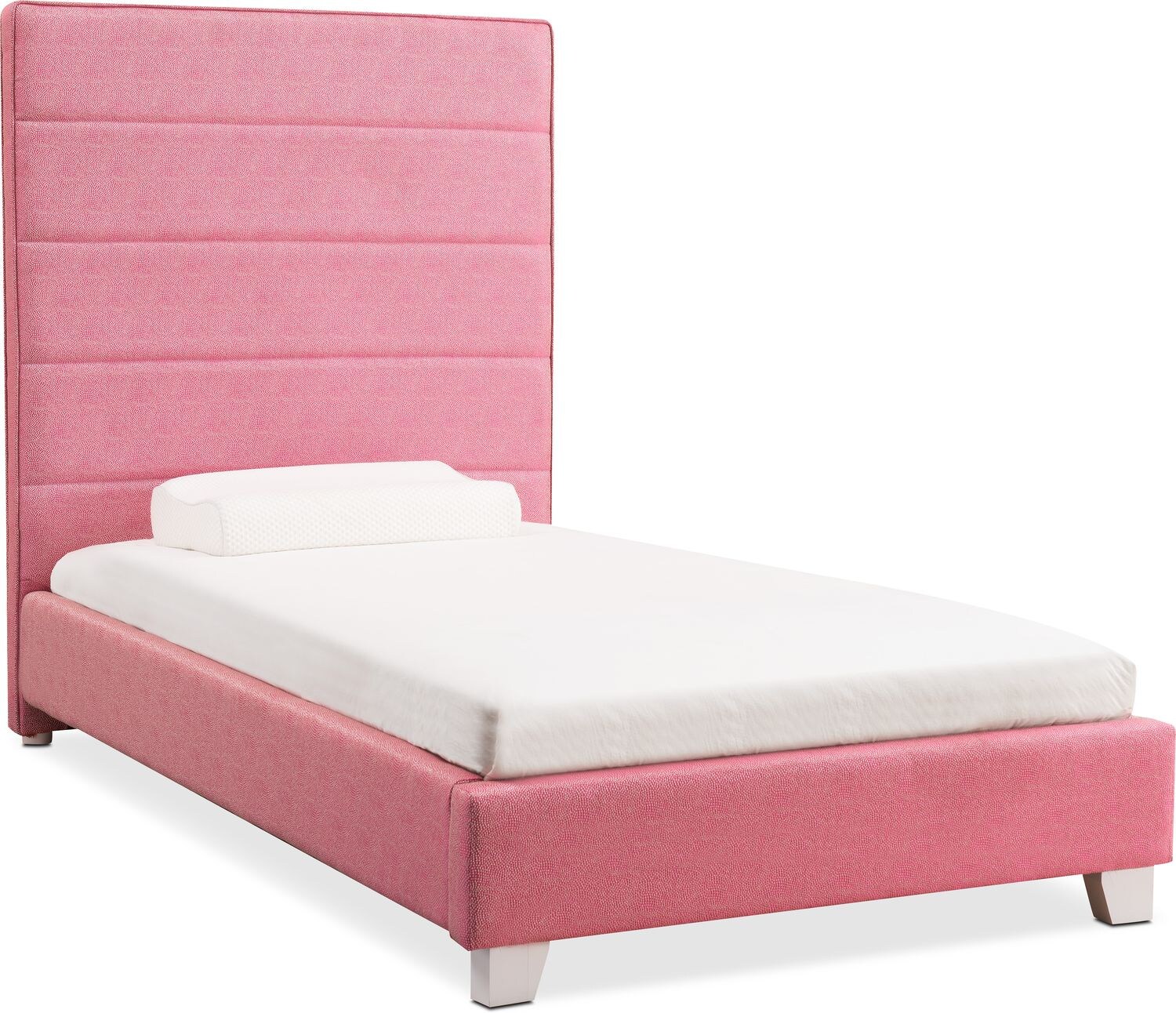 Brighton Twin Upholstered Bed Pink Value City Furniture and Mattresses