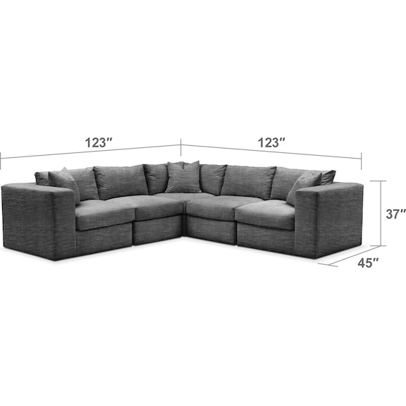 Living Room Furniture - Collin 5-Piece Sectional