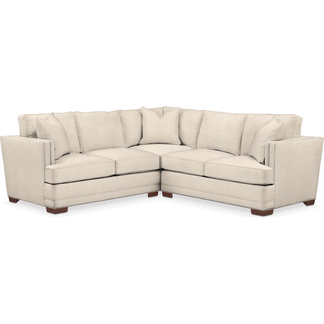 Living Room Furniture - Arden 2-Piece Small Sectional