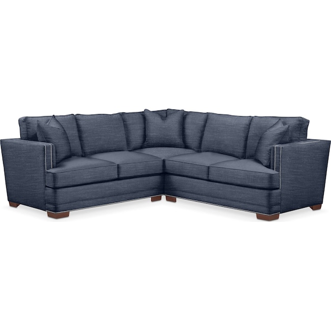 Living Room Furniture - Arden 2-Piece Small Sectional