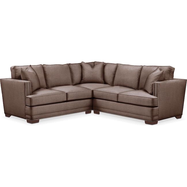 Living Room Furniture - Arden 2-Piece Small Sectional