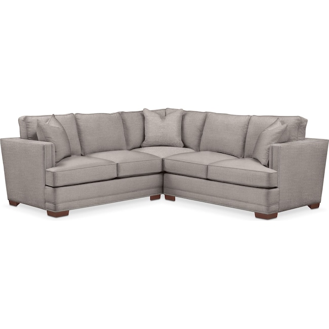 Living Room Furniture - Arden 2-Piece Small Sectional