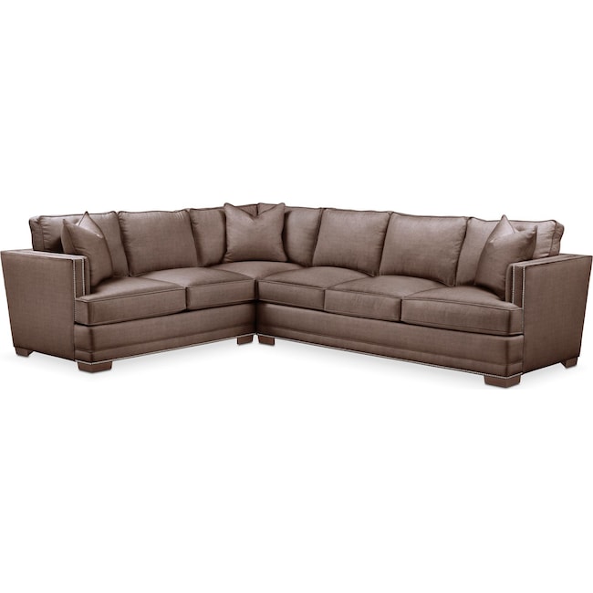 Living Room Furniture - Arden 2-Piece Large Sectional