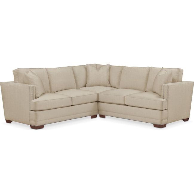 Living Room Furniture - Arden 2-Piece Small Sectional